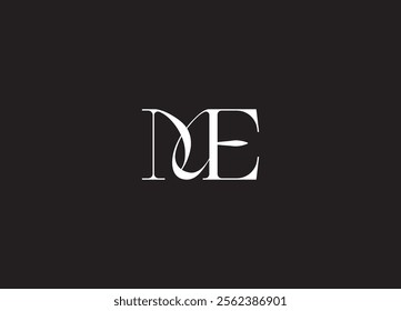 ME Lowercase Letter Initial Logo Design Template Vector Illustration

