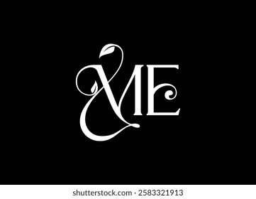 ME luxury logo design vector icon symbol circle