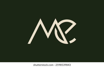 Me minimalistic monogram logo design