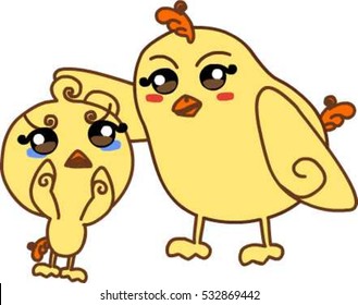 Me and mom. chicks.