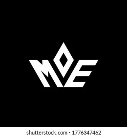 ME monogram logo with crown shape luxury style design template