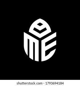 ME monogram logo with a cypress shape luxury style design template