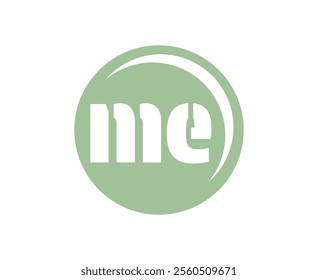 ME sport emblem or team logotype. Ball logo with a combination of Initial letter M and E for balls shop, sports company, training, club badge. Vector illustration.