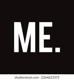 ME text on black background.
