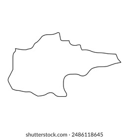 Me Zochi District map, administrative division of Sao Tome and Principe. Vector illustration.