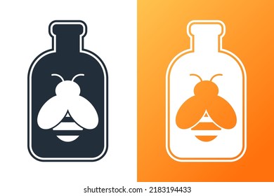 Botella de carne. Conjunto de iconos simple. Elemento de estilo plano para el diseño gráfico. Ilustración del vector EPS10