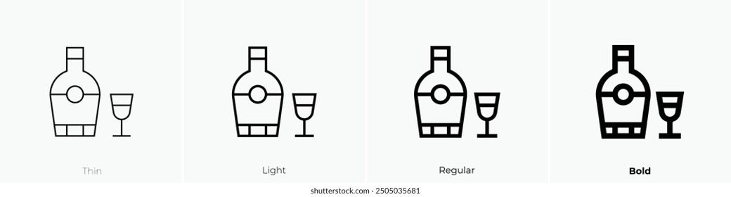 mead icon. Thin, Light Regular And Bold style design isolated on white background