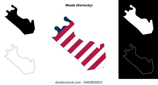 Meade County (Kentucky) outline map set