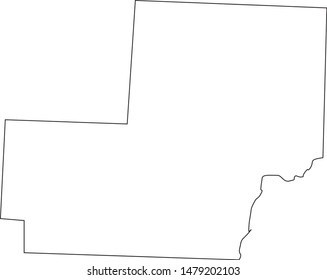 Meade County map in the state of south dakota