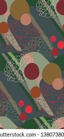 meadow abstract flower grey seamless pattern vector floral design primitive scandinavian