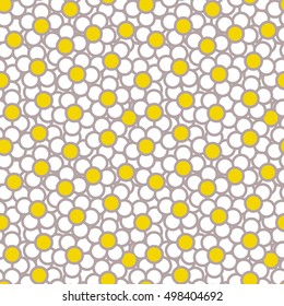 Meadow, Daisy Flower Seamless Pattern