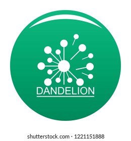 Meadow dandelion logo icon. Simple illustration of meadow dandelion vector icon for any design green