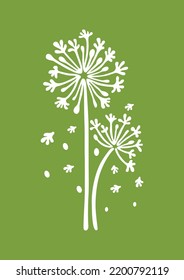 meadow flower stencil wall decor 