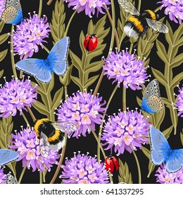Meadow flowers seamless