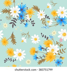 meadow flowers. seamless pattern