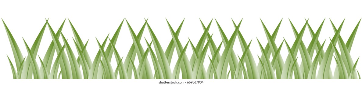 Meadow: green stalks on white.