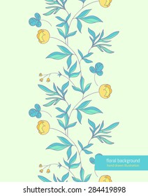 meadow herbs. seamless pattern