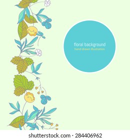 meadow herbs. vector background