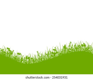 Meadow with hill