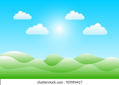 Meadow Landscape Background Stock Vector (Royalty Free) 707095417 ...