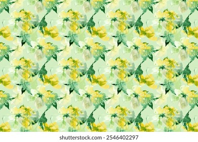 meadow seamless pattern. Plant background for fashion, wallpapers, print. A lot of different flowers on the field. Liberty style millefleurs. Trendy floral design