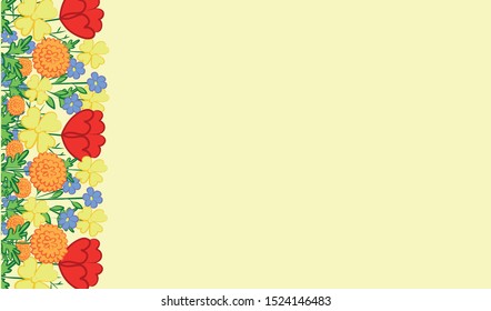 
Meadow, summer flowers. An ornament of colorful, meadow flowers. Beauty in nature. Vector illustration.