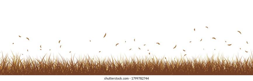 Meadow vector illustration autumn silhouette