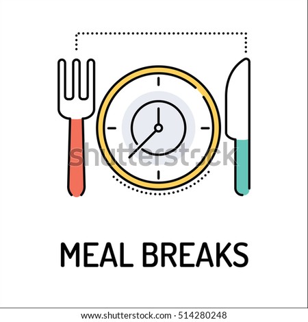 MEAL BREAKS Line icon
