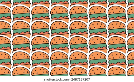 meal. burger. pizza. fast food. street food. tasty. the restaurant menu. the pattern. seamless pattern. seamless. Doodle. retro palette.