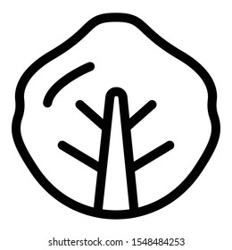 Meal cabbage icon. Outline meal cabbage vector icon for web design isolated on white background