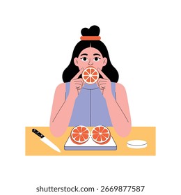 Ilustração plana de cuidados com refeições. Arquivo EPS 10 