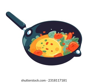 meal cooked in gourmet kitchen, fresh ingredients icon isolated