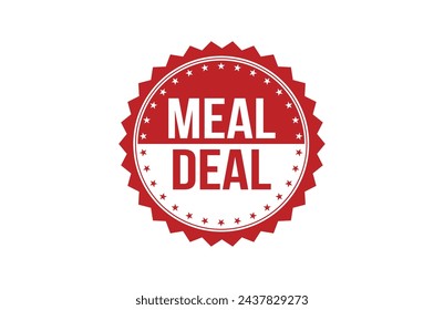 Meal deal red ribbon label banner.