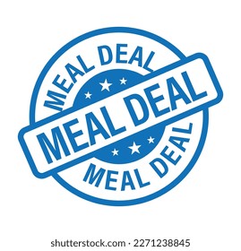 meal deal vector icon, blue in color