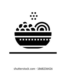 meal dish glyph icon vector. meal dish sign. isolated contour symbol black illustration