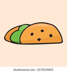 meal. doodle food with colored filling. fast food icons. fast street food. burger. pizza and hot dog. cutlets with a bun. vector. doodle. on a colored background. food products.