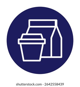 Meal drink icon quick eats. Icon symbol illustration