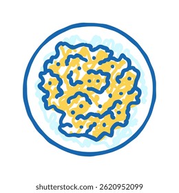 meal egg chicken farm food doodle icon sketch vector. meal egg chicken farm food sign. isolated symbol illustration