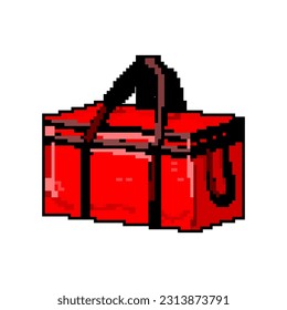 meal food delivery bag game pixel art retro vector. bit meal food delivery bag. old vintage illustration