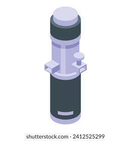 Icono de tecnología de gadget de comida vector isométrico. Máquina para hacer bebidas. Vidrio tropical
