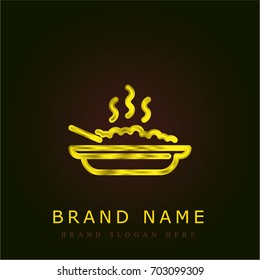 Meal golden metallic logo