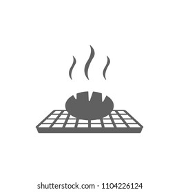 Meal grill icon vector in trendy flat style isolated on white background
