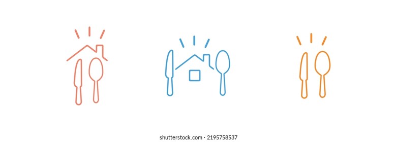 Meal home hand drawn vector design template. Modern vector design template