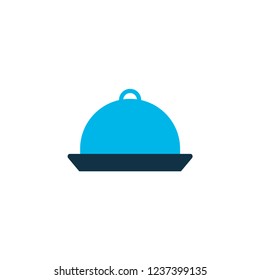 Meal icon colored symbol. Premium quality isolated tray element in trendy style.