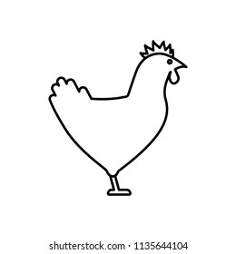 Meal icon. Farm animals line black and white isolated vector icon