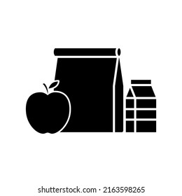 Icono de la comida vector color negro aislado. Diseño de comida para el almuerzo.