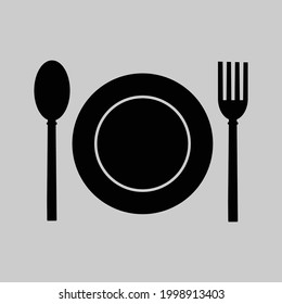 meal icon images vector. spoon fork plate icon vector