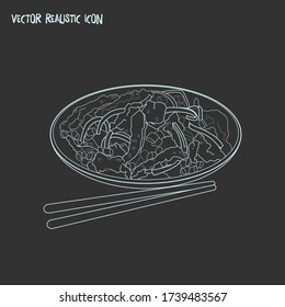 Meal icon line element. Vector illustration of meal icon line isolated on clean background for your web mobile app logo design.