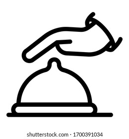 Essen Sie Ikone. Outline-Vektorillustration-Symbol für Webdesign einzeln auf weißem Hintergrund