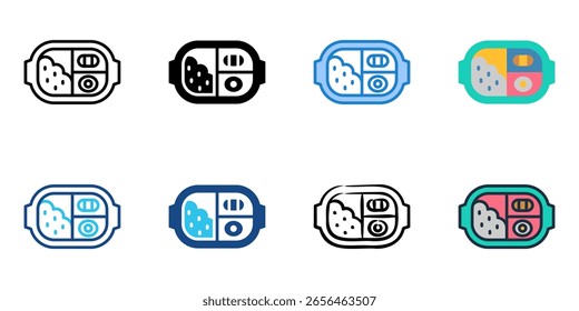 Meal icon set multiple style collection 
